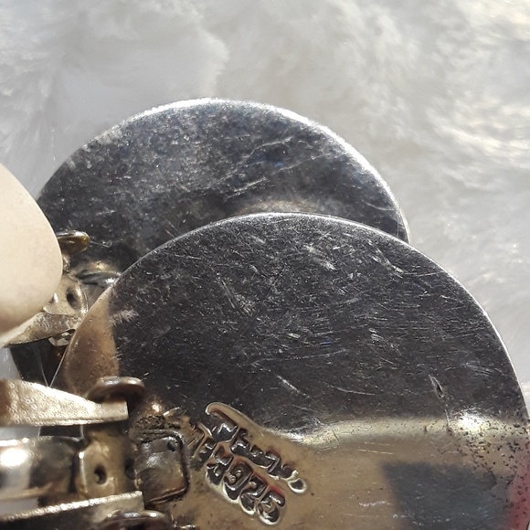 Ladies clip on Sterling silver Earrings - Picture 5 of 6